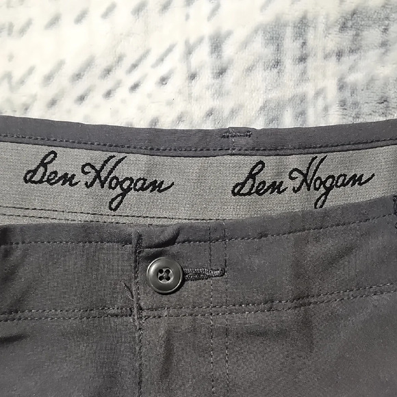 Hogan Gray Flat Front Shorts Lightweight Performance - Picture 2 of 4